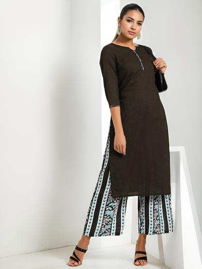 Tong Pure Cotton Kurta with Palazzos